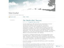 Tablet Screenshot of mattgoebel.wordpress.com