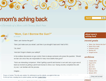 Tablet Screenshot of momsachingback.wordpress.com
