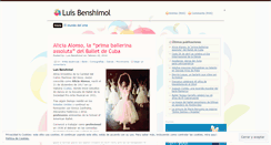 Desktop Screenshot of luisbenshimoldance.wordpress.com