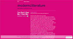 Desktop Screenshot of moderncliterature.wordpress.com