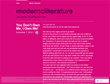 Tablet Screenshot of moderncliterature.wordpress.com