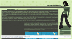 Desktop Screenshot of musicandlearning.wordpress.com