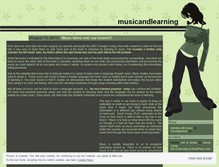 Tablet Screenshot of musicandlearning.wordpress.com
