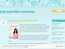 Tablet Screenshot of justessentialnonsense.wordpress.com