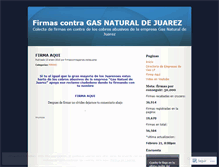 Tablet Screenshot of firmascontragasnaturaldejuarez.wordpress.com
