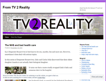 Tablet Screenshot of fromtvtoreality.wordpress.com