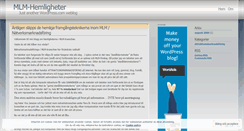 Desktop Screenshot of mlmhemligheter.wordpress.com