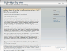 Tablet Screenshot of mlmhemligheter.wordpress.com