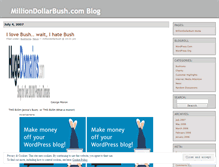 Tablet Screenshot of milliondollarbush.wordpress.com