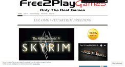 Desktop Screenshot of free2playgames.wordpress.com