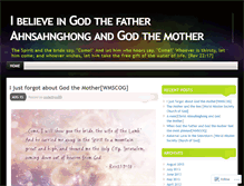 Tablet Screenshot of christahnsahnghongheavenlymother.wordpress.com