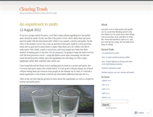 Tablet Screenshot of clearingtrash.wordpress.com