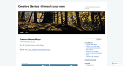Desktop Screenshot of creativegeniusfindyours.wordpress.com