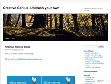 Tablet Screenshot of creativegeniusfindyours.wordpress.com