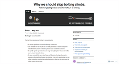 Desktop Screenshot of climbingbolts.wordpress.com