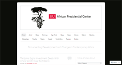 Desktop Screenshot of africanpresidentialcenter.wordpress.com