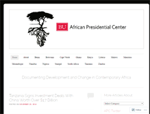 Tablet Screenshot of africanpresidentialcenter.wordpress.com