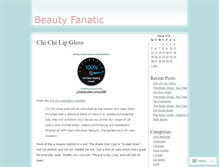 Tablet Screenshot of beautyfanatic.wordpress.com