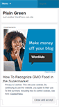Mobile Screenshot of plaingreen.wordpress.com