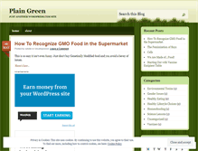 Tablet Screenshot of plaingreen.wordpress.com