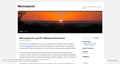 Desktop Screenshot of maxmyspeed.wordpress.com