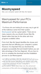 Mobile Screenshot of maxmyspeed.wordpress.com