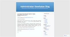 Desktop Screenshot of adminkes.wordpress.com