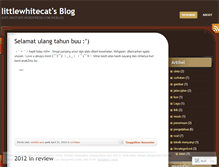 Tablet Screenshot of littlewhitecatmyblackcat.wordpress.com