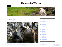 Tablet Screenshot of humansforwolves.wordpress.com