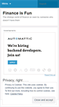 Mobile Screenshot of financeisfun.wordpress.com