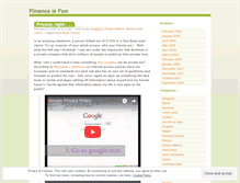 Tablet Screenshot of financeisfun.wordpress.com