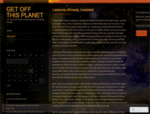 Tablet Screenshot of getoffthisplanet.wordpress.com