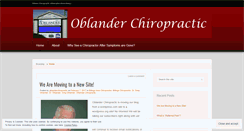 Desktop Screenshot of oblanderchiropractic.wordpress.com