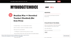 Desktop Screenshot of mybudgetchoice.wordpress.com