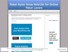 Tablet Screenshot of pokerrulestexasholdem.wordpress.com