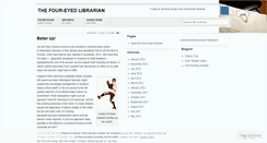 Desktop Screenshot of foureyedlibrarian.wordpress.com