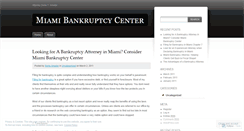 Desktop Screenshot of miamibankruptcycenter.wordpress.com