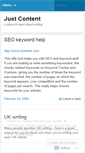 Mobile Screenshot of justcontent.wordpress.com