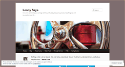 Desktop Screenshot of lennymaysay.wordpress.com