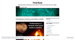 Desktop Screenshot of finalburp.wordpress.com