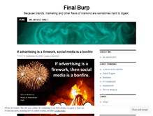 Tablet Screenshot of finalburp.wordpress.com