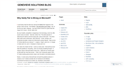 Desktop Screenshot of genevievesolutions.wordpress.com