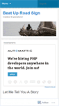 Mobile Screenshot of beatuproadsign.wordpress.com