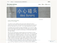 Tablet Screenshot of mindbumping.wordpress.com