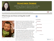 Tablet Screenshot of honeybeedebbie.wordpress.com