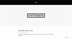 Desktop Screenshot of chattaboxxx.wordpress.com