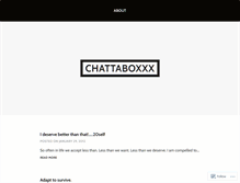 Tablet Screenshot of chattaboxxx.wordpress.com