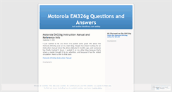 Desktop Screenshot of motorolaem326g.wordpress.com