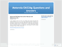 Tablet Screenshot of motorolaem326g.wordpress.com