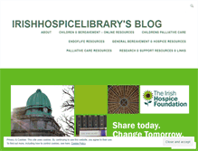 Tablet Screenshot of irishhospicelibrary.wordpress.com